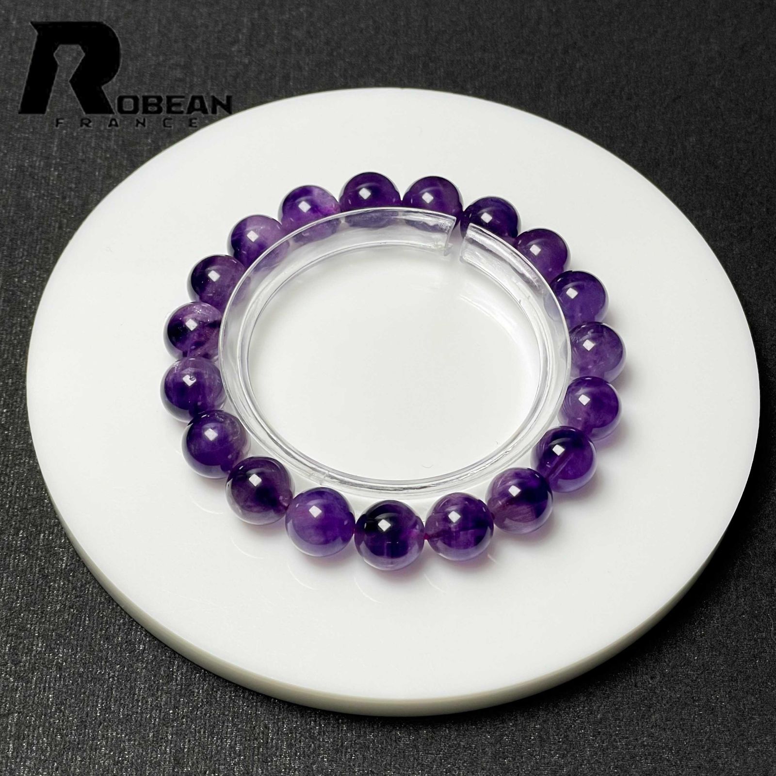 EU製 定価14万円 ROBEAN パープルスーパーセブン パワーストーン ブレスレット 天然石 お守り ギフト プレゼント 10 3 6 mm