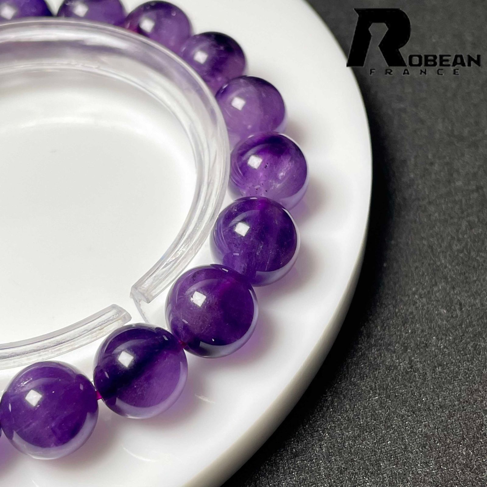 EU製 定価14万円 ROBEAN パープルスーパーセブン パワーストーン ブレスレット 天然石 お守り ギフト プレゼント 10.3-10.6mm M1030899 WWW_SHINETEETH_COM