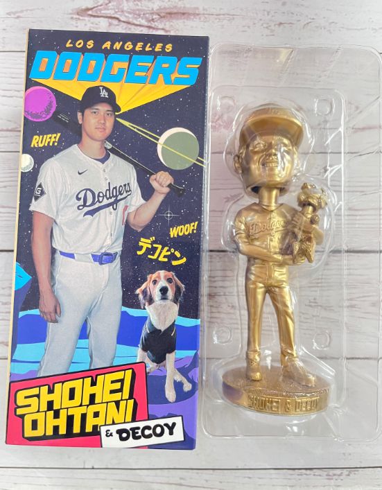 金色 大谷翔平-デコピン 球場 ゴールド ボブルヘッ