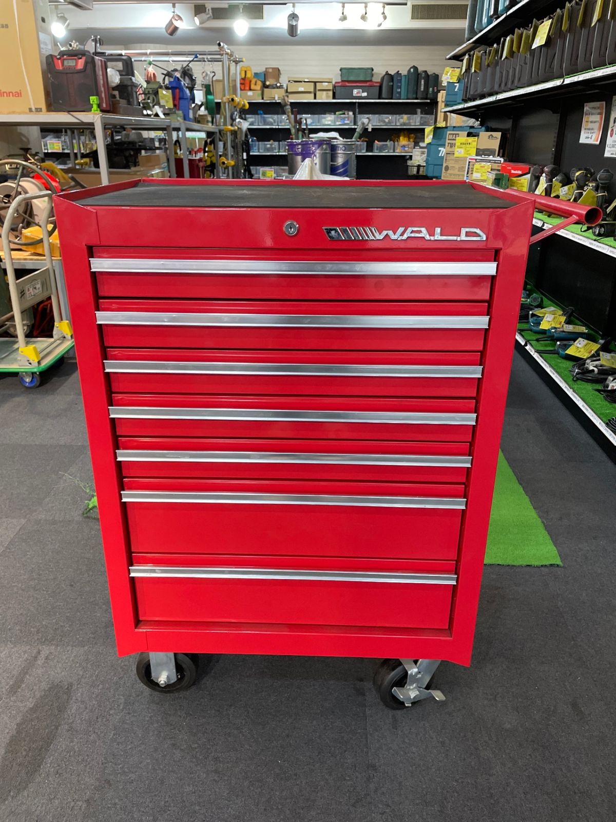 店頭引取 メーカー型式不明 ツールキャビネット 鍵有 凹み有 ハンドルキャップ抜け有 現状品 サ-9