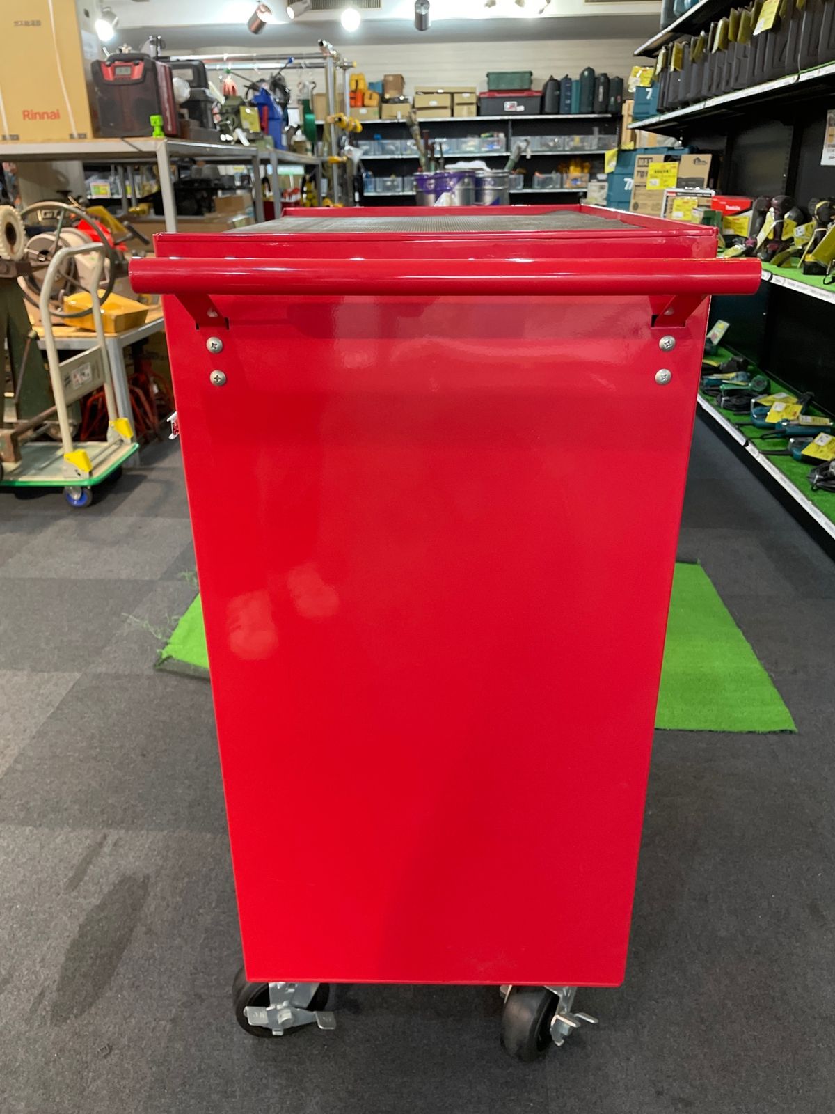 店頭引取 メーカー型式不明 ツールキャビネット 鍵有 凹み有 ハンドルキャップ抜け有 サ-9 導通テスター 切断砥石