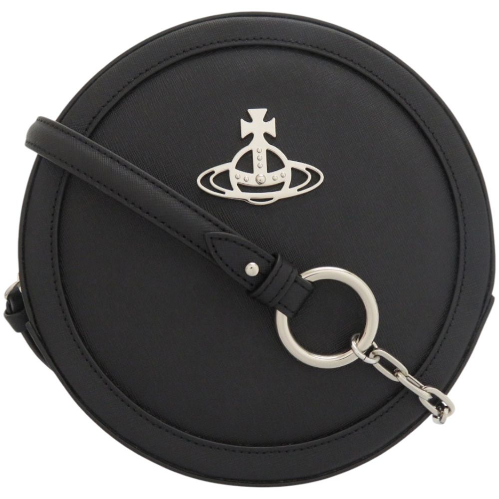 ヴィヴィアンウエストウッド ラウンドクロスボディ オーヴ 本革 ブラック 黒 ショルダーバッグ 0894 Vivienne Westwood