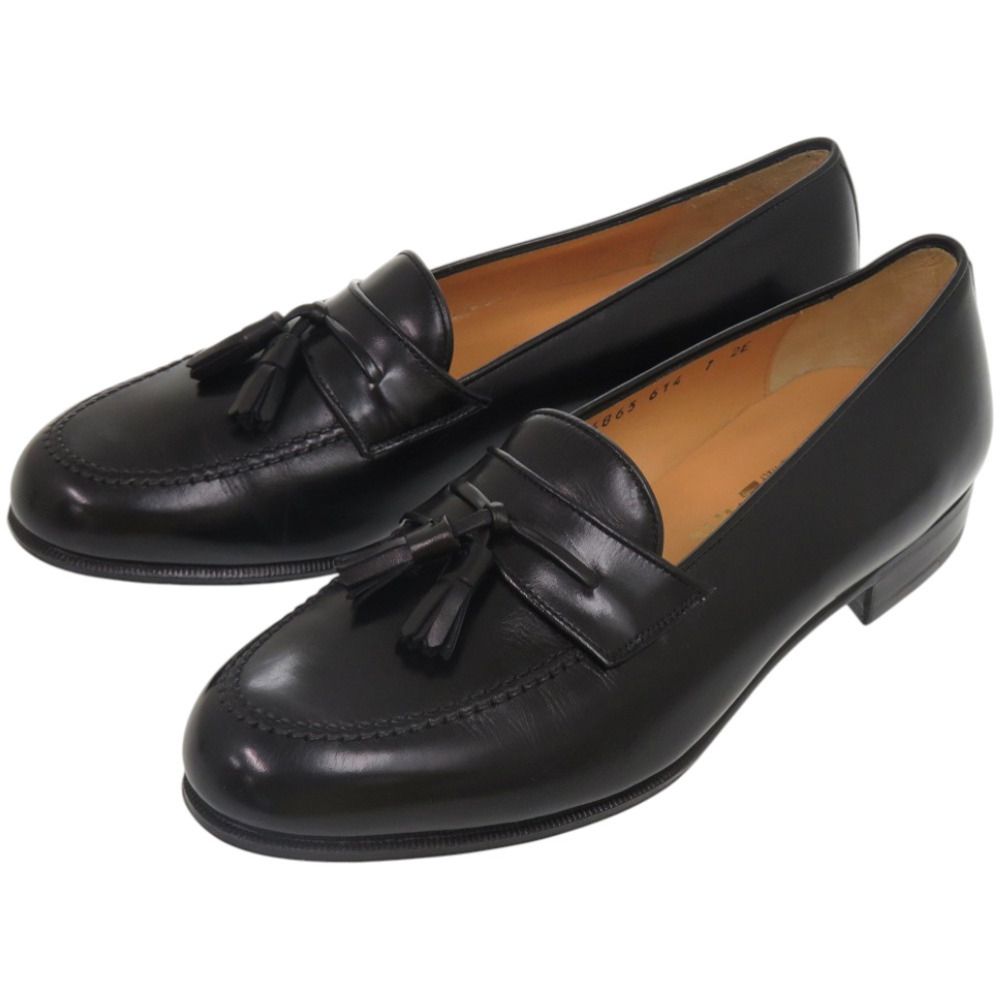 サルヴァトーレフェラガモ EE 幅広 2E タッセルローファー 25.5cm 4863614 レザー ブラック 黒 靴 0865 Salvatore Ferragamo