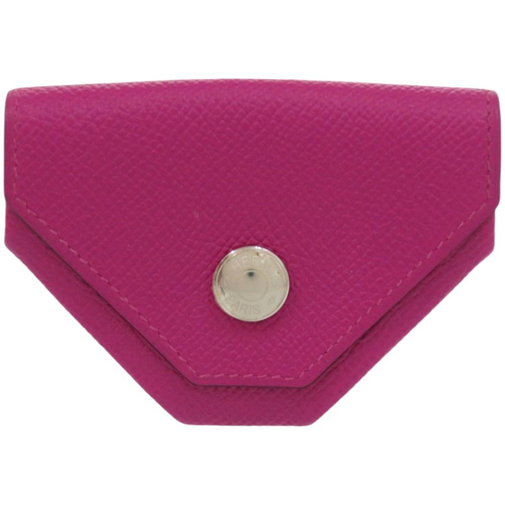 エルメス ヴァンキャトル ヴォーエプソン ローズパープル A刻印 紫 コインケース 財布 0574 HERMES