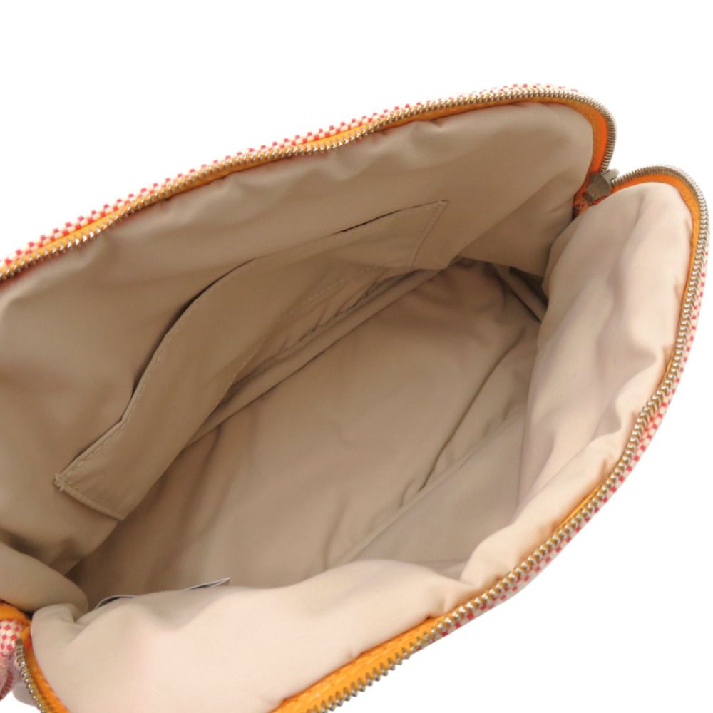 エルメス ボリードポーチ 馬刺繍 コットン アイボリー 白 ポーチ バッグ 1247 HERMES DECORATOM_COM_BR