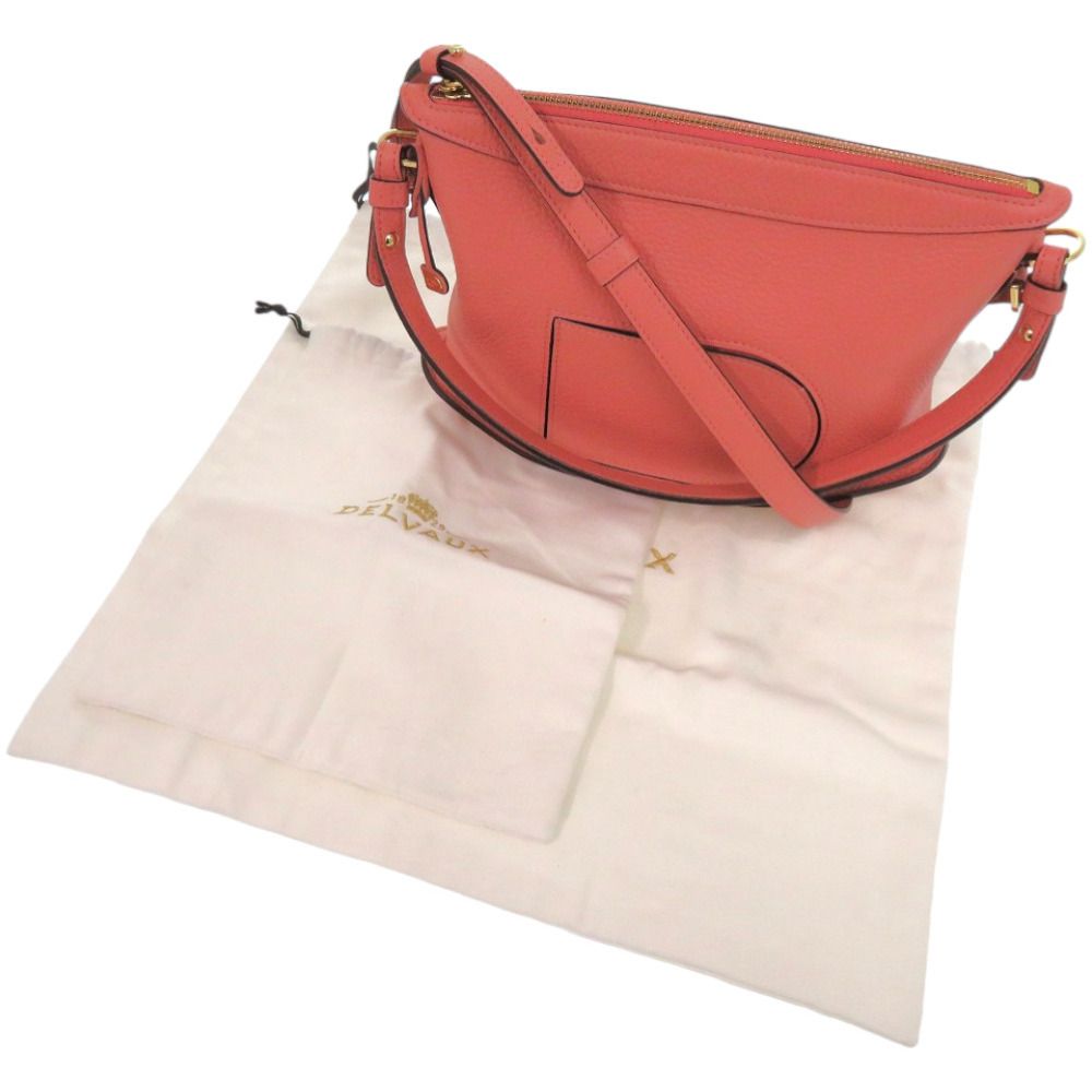 デルボー Pin Swing ソフトピンスイング AA0608 レザー ピンク ショルダーバッグ 1335 DELVAUX