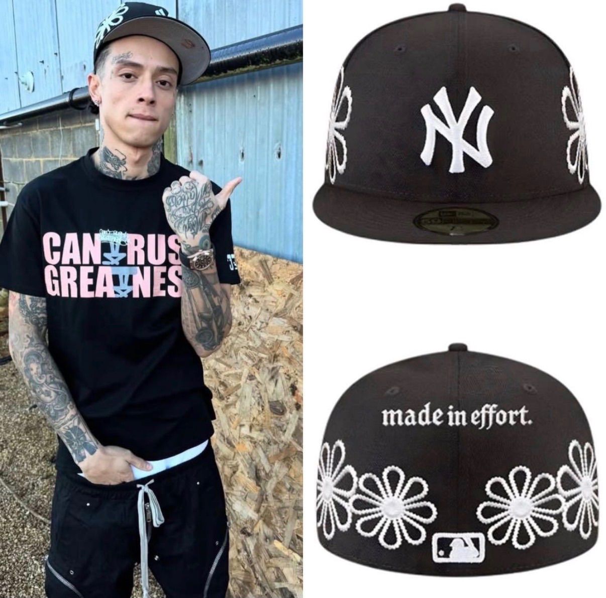 本国現地価格 セントラルシー着用 DIGITAL GROUPI3 PEARLZ BLACK NY FITTED HAT キャップ 4サイズ