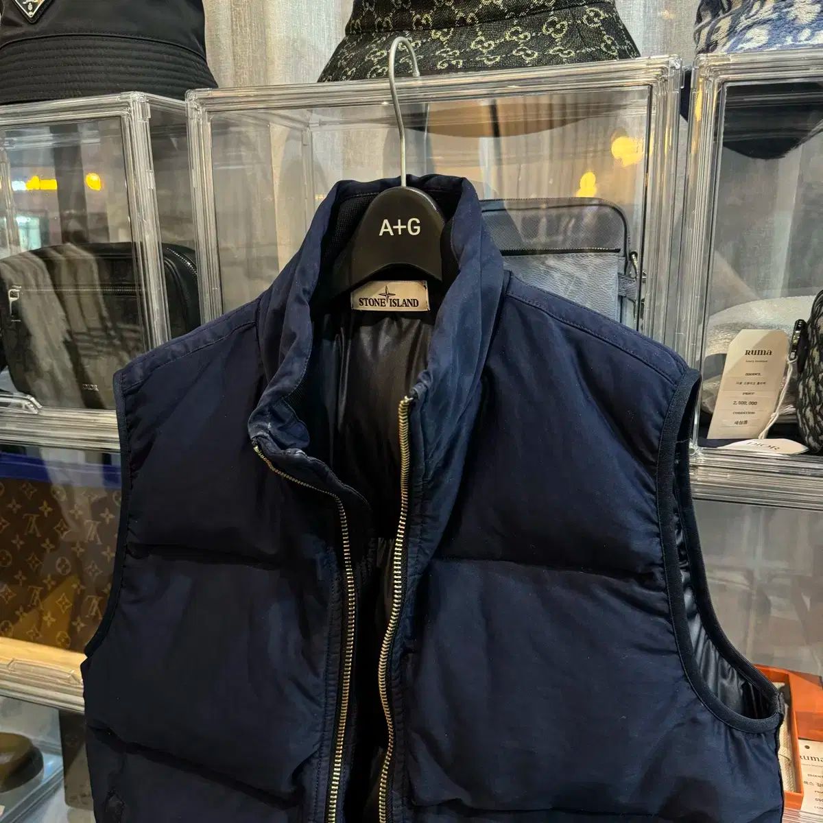 STONE ISLAND ストーンアイランド デイビッド TC ダウン ワッペン ダウンベスト ネイビー