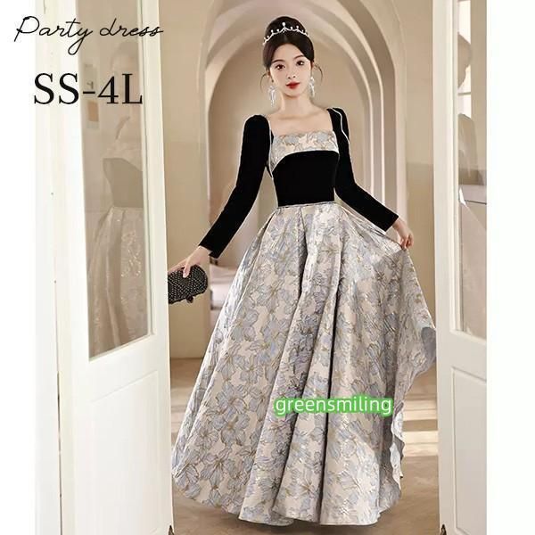 ドレス 大人 ピアノ 発表会 ロング丈 ぽっちゃり 大きいサイズ イブニングドレス 演奏会