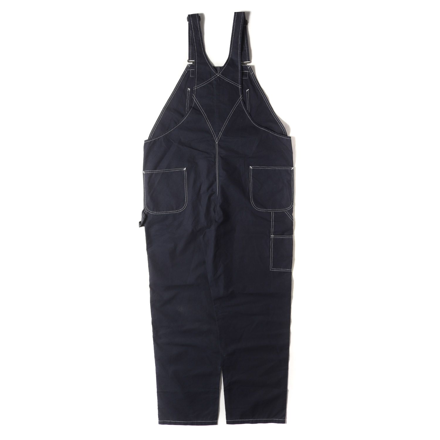 MARTIN ROSE マーティン ローズ オーバーオール ダークネイビー 紺 サイズ Ｍ NAPAPIJRI ラバーパッチ付き コットン OVERALLS ボトムス ズボン メンズ