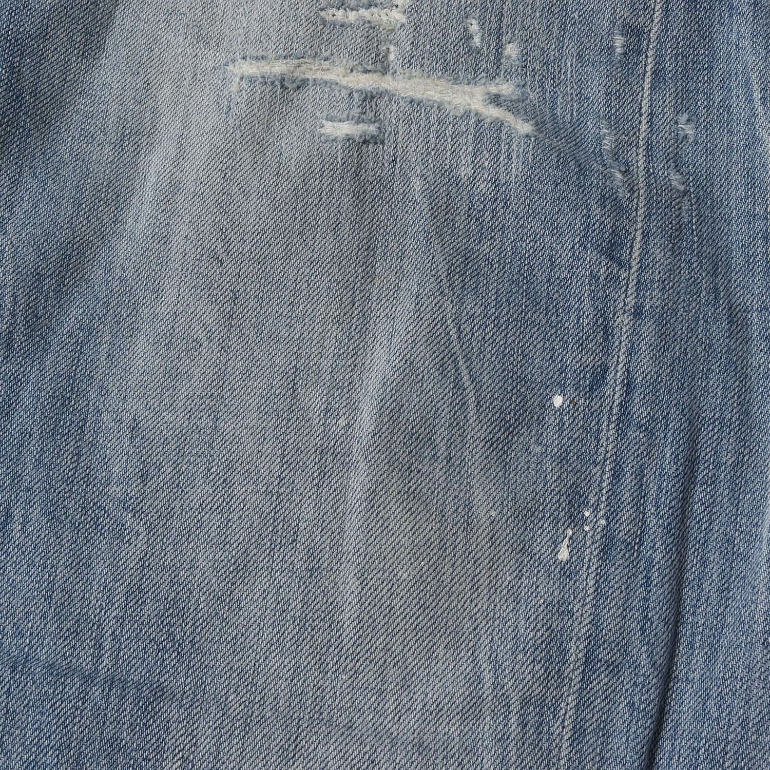 DSQUARED2 ディースクエアード パンツ ライトブルー サイズ:56 | クラッシュリペア加工 テーパード デニムパンツ | LIGHT PIRANHA WASH SEXY TWIST S71LB0627 S30309 | ボトムス ジーンズ ジーパン【メンズ】【中古】【K4623】 DSQUARED2 ディースクエアード パンツ ライトブルー サイズ:56