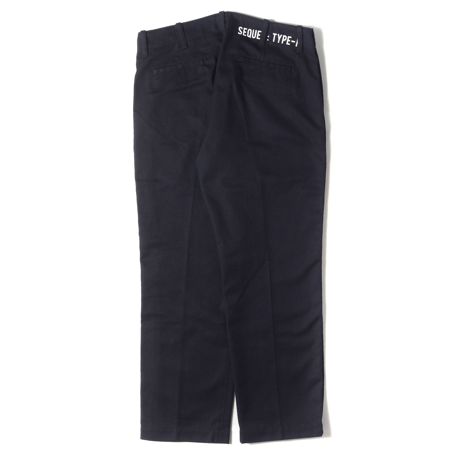 SEQUEL シークエル パンツ ネイビー 紺 サイズ:M | サイドパイピング T