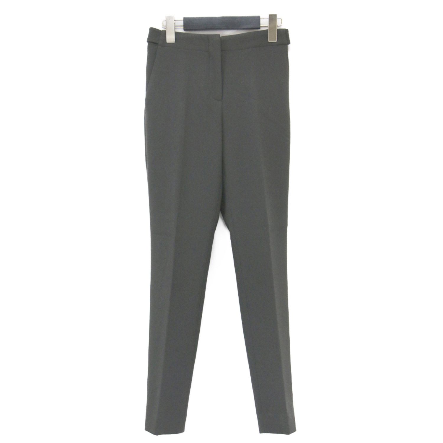 Theory セオリー パンツ チャコールグレー サイズ XXX0 1号 22秋冬 2WAYストレッチ スリム テーパード パンツ Bistretch Double 3 Padra Gz アンクル丈 センタープレス レディース