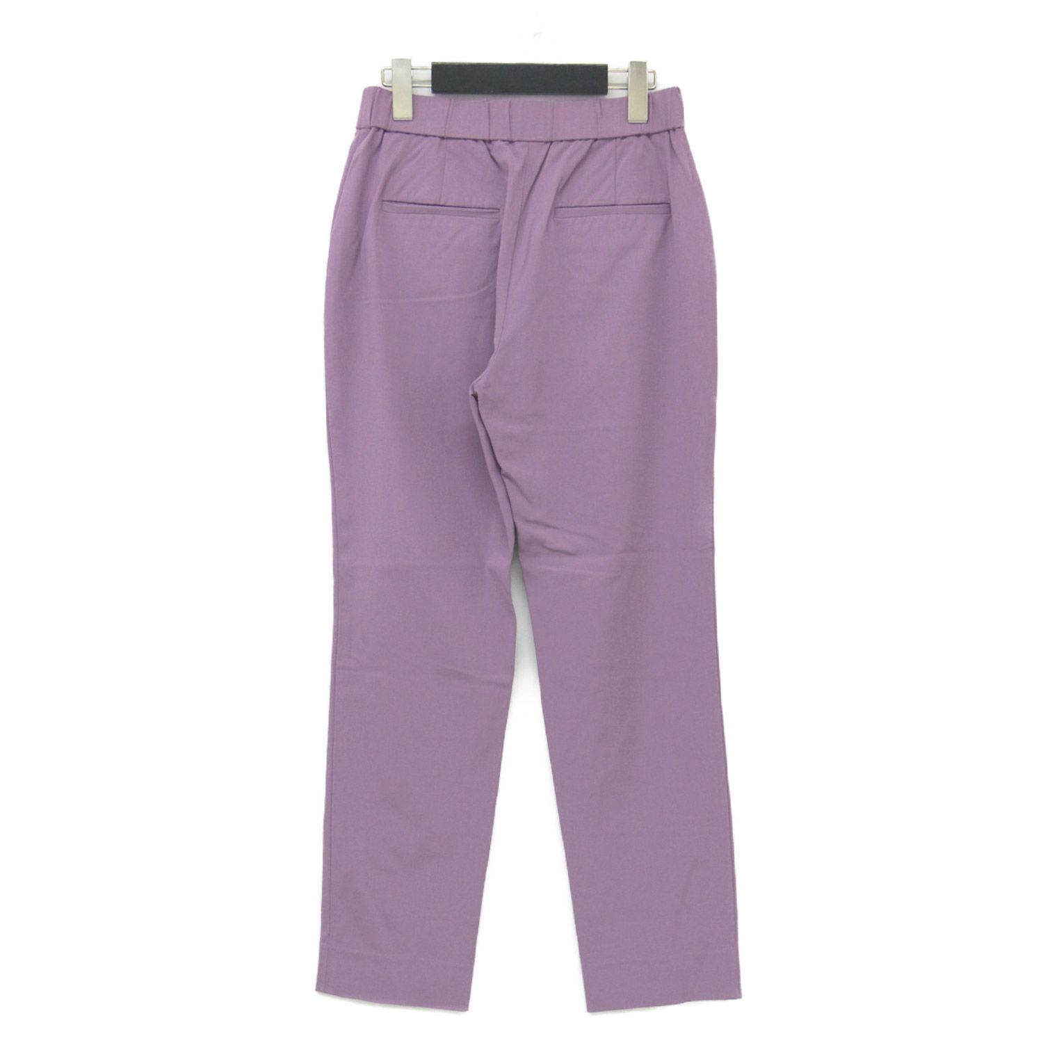 theory luxe セオリーリュクス パンツ パープル サイズ 36 S 24秋冬 テーパード パンツ NEWAN CAROL 2 ウエストゴム センタープレス ウォッシャブル ボトムス ズボン レディース