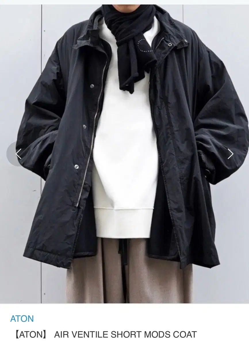 Aton mods coat black 4size CARILOBEACH_COM