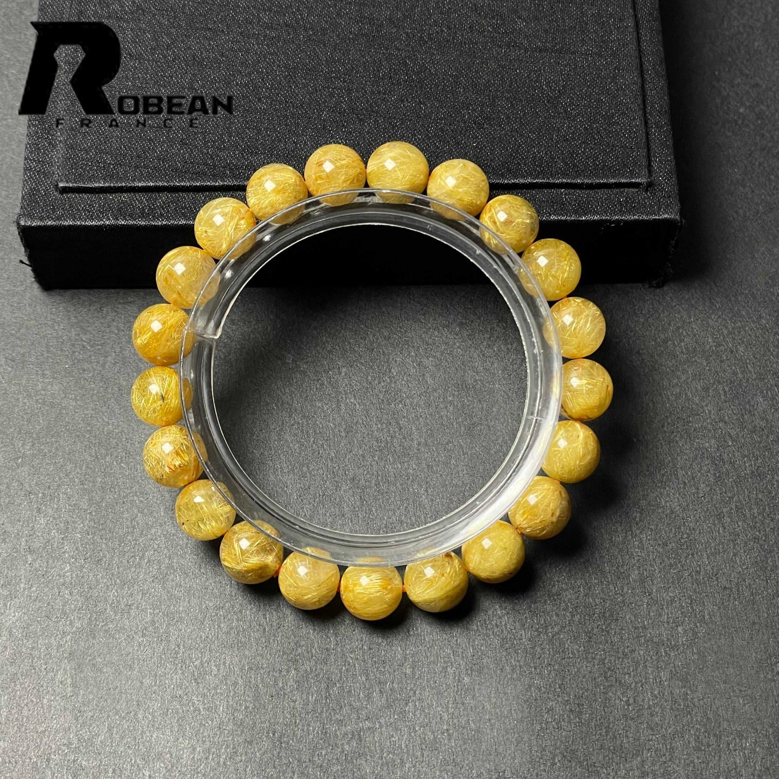 EU製 定価13万円 ROBEAN ! 満針ルチルクォーツ ブレスレット パワーストーン 天然石 金運 お守り プレゼント 8.8-9.2mm M1030904 WWW_SHINETEETH_COM