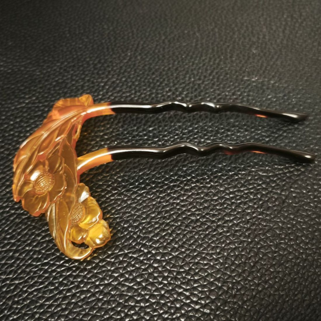 3点まとめ 白鼈甲 簪＆笄 鼈甲かんざし 花柄かんざし 和装髪飾り SNA 22510FG