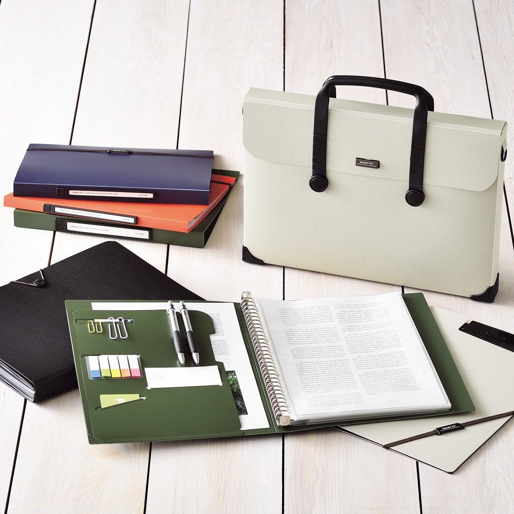 リヒトラブ バインダー クリップファイル 多機能 A4 オリーブ F7560-22