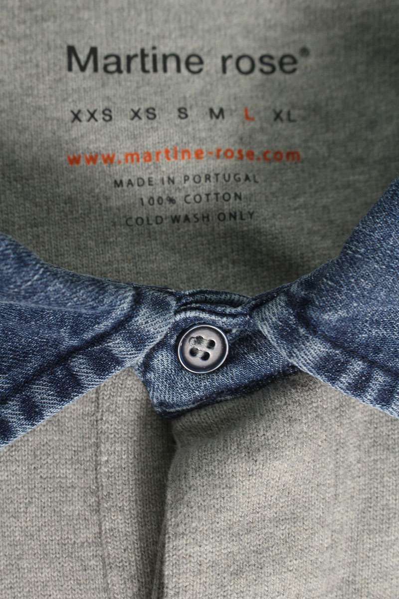 パッチワークラグビーポロ長袖カットソー