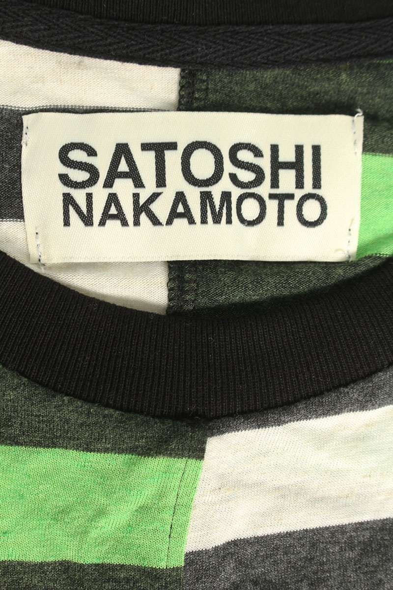 マルチボーダー長袖カットソー メンズ