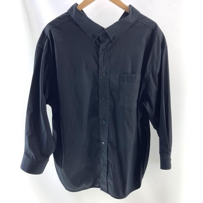BALENCIAGA ポケットロゴオーバーサイズシャツ UP57 2017 02383 バレンシアガ ブラック 19