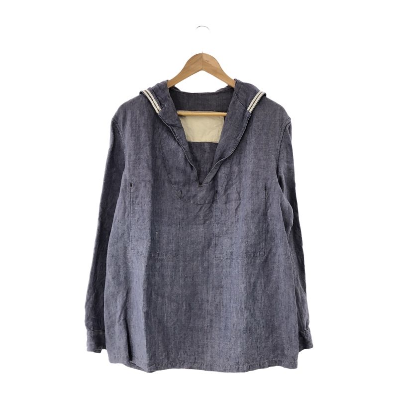 50s フランス海軍 セーラーシャツ ブルー リネンシャツ 19