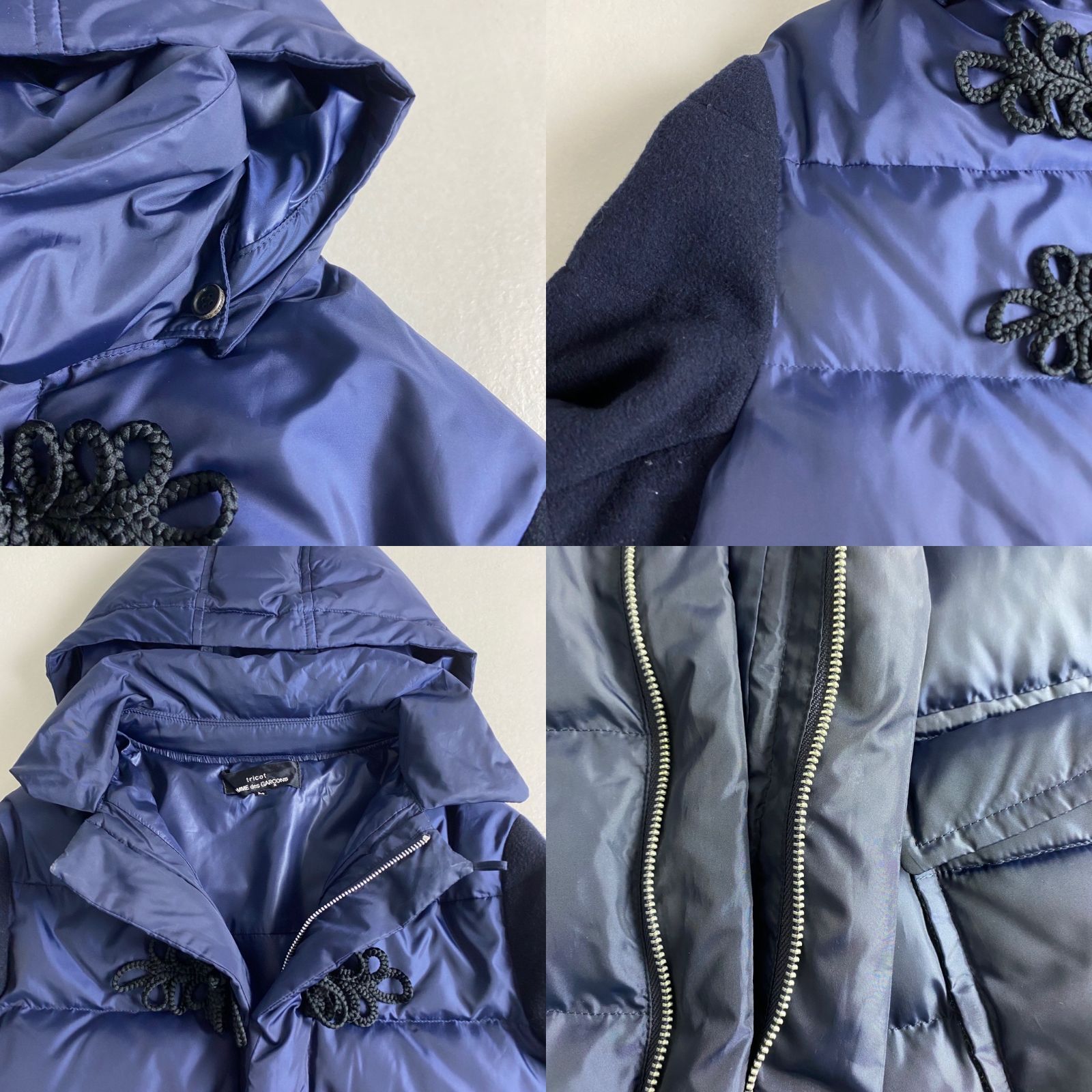 tricot COMME des GARCONS ダウンジャケット チャイナボタン