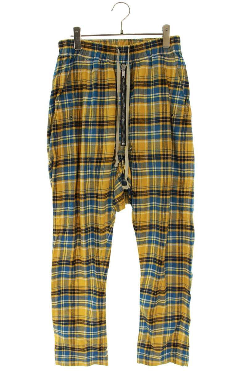 RICK OWENS（リックオウエンス） チェックサルエルパンツ メンズ リックオウエンス RU21S6392-CP チェック柄サルエルイージーロング