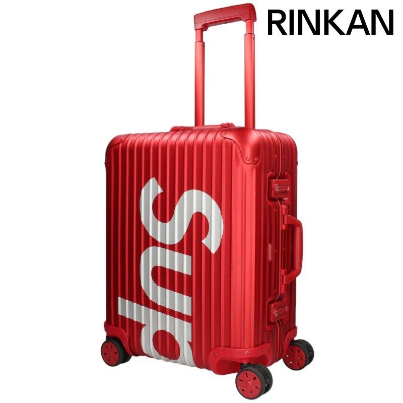 シュプリーム ×リモワ RIMOWA 18SS Topas Multiwheel 45L トパーズマルチホイールスーツキャリーケース メンズ 45L