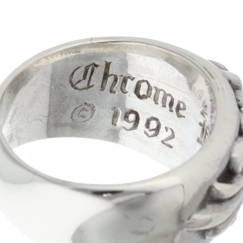 クロムハーツ FLRL CRS/フローラルクロス シルバーリング メンズ