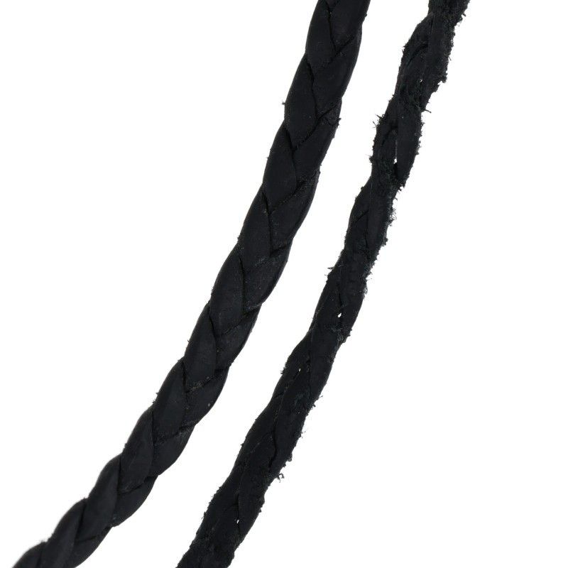 クロムハーツ LEATHER BRAID/ラージスクロールレザーブレード シルバー