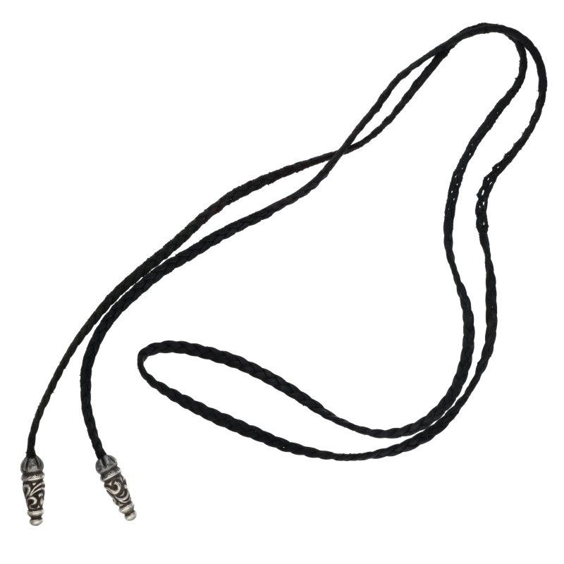 クロムハーツ LEATHER BRAID/ラージスクロールレザーブレード シルバー