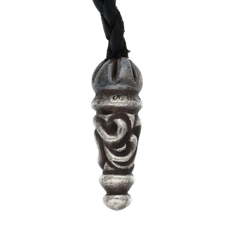 クロムハーツ LEATHER BRAID/ラージスクロールレザーブレード シルバー