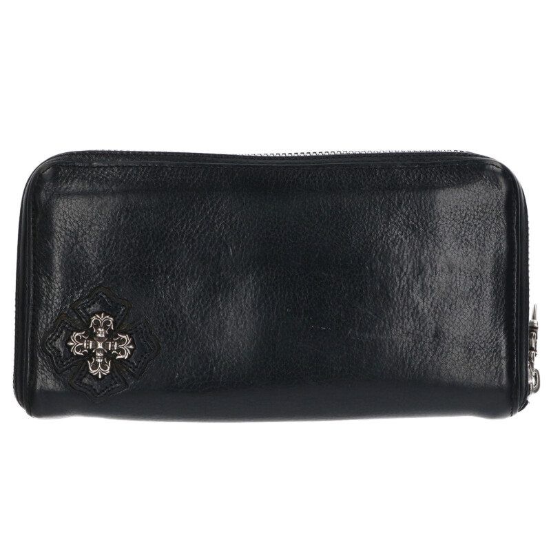 クロムハーツ RC F ZP 2 フィリグリープラス装飾ラウンドジップレザーウォレット財布 メンズ