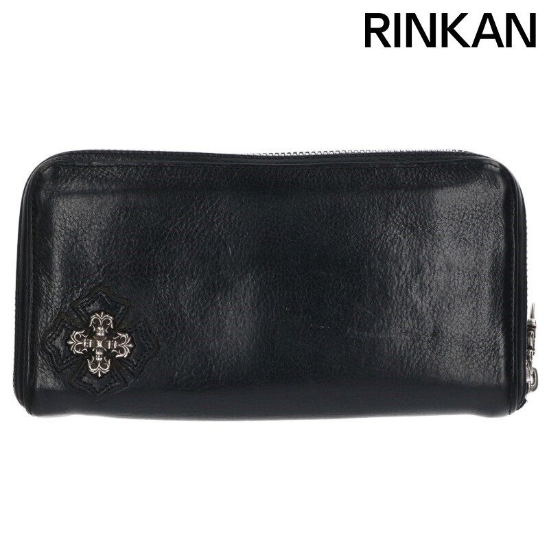 クロムハーツ RC F ZP2 フィリグリープラス装飾ラウンドジップレザーウォレット財布 メンズ