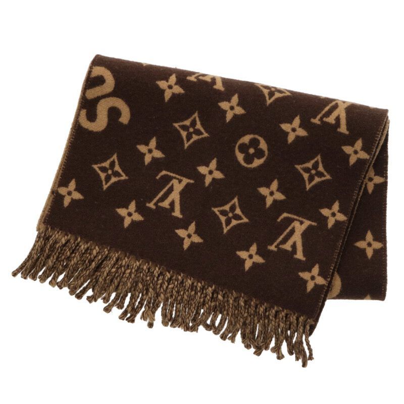 シュプリーム ルイヴィトン 17 AW LV Monogram Scarf モノグラムスカーフマフラー メンズ