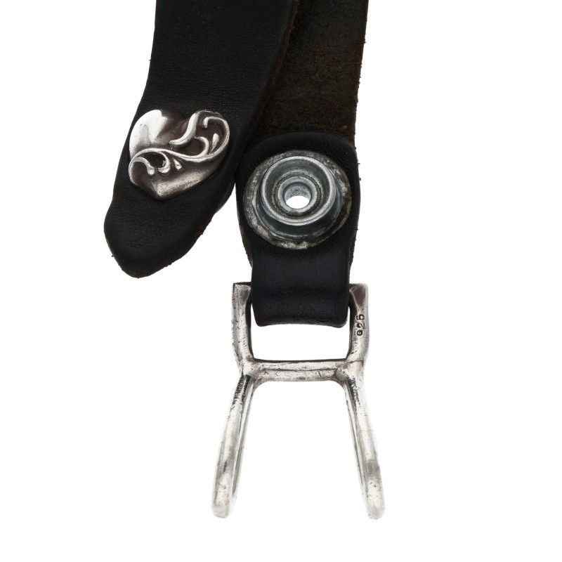  クロムハーツ BELT LOOP ハートボタンレザーベルトループ メンズ ベルト 小物