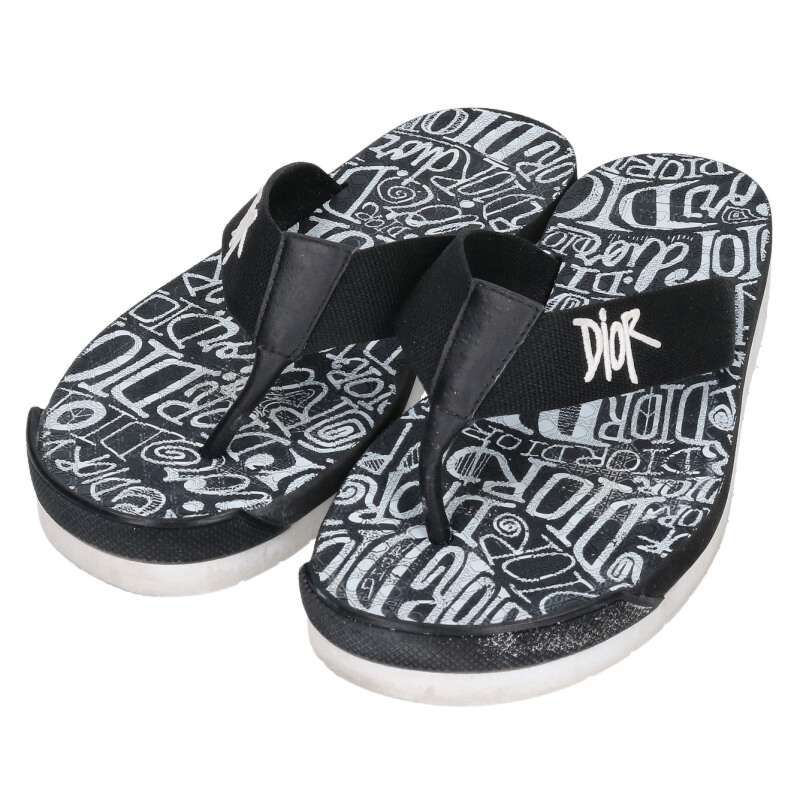 ディオール ロゴ総柄トングサンダル メンズ 42