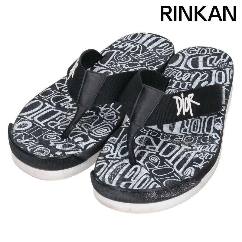ディオール ロゴ総柄トングサンダル メンズ 42