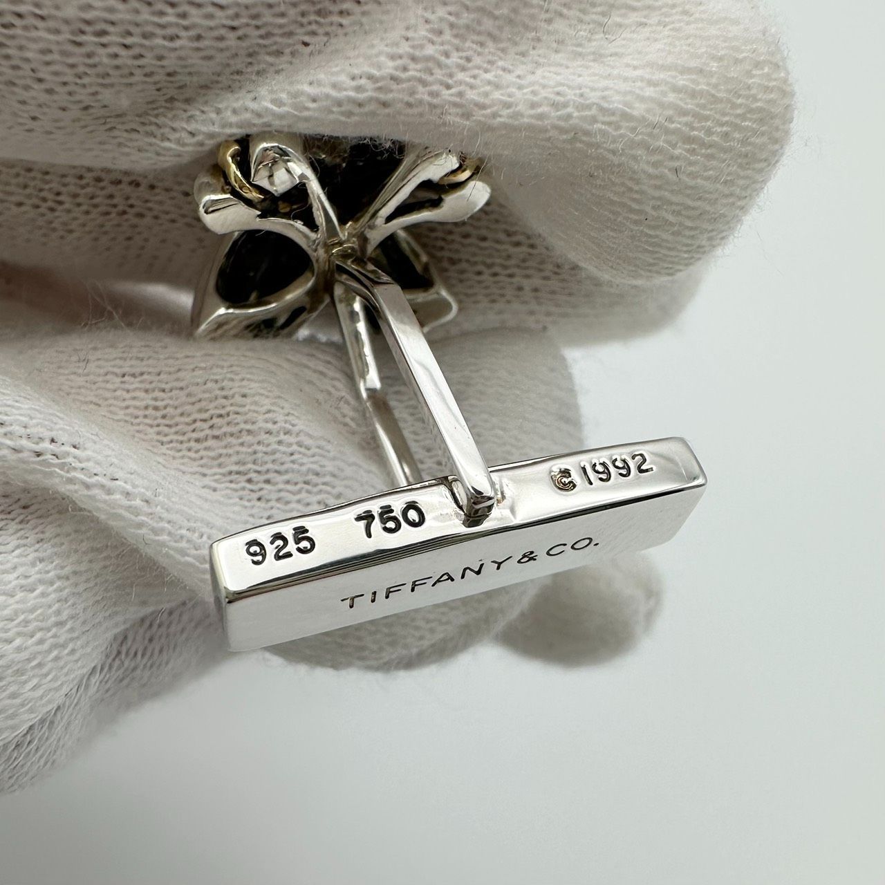 オールドティファニー シグネチャー ツイスト カフス 925 750 オールド