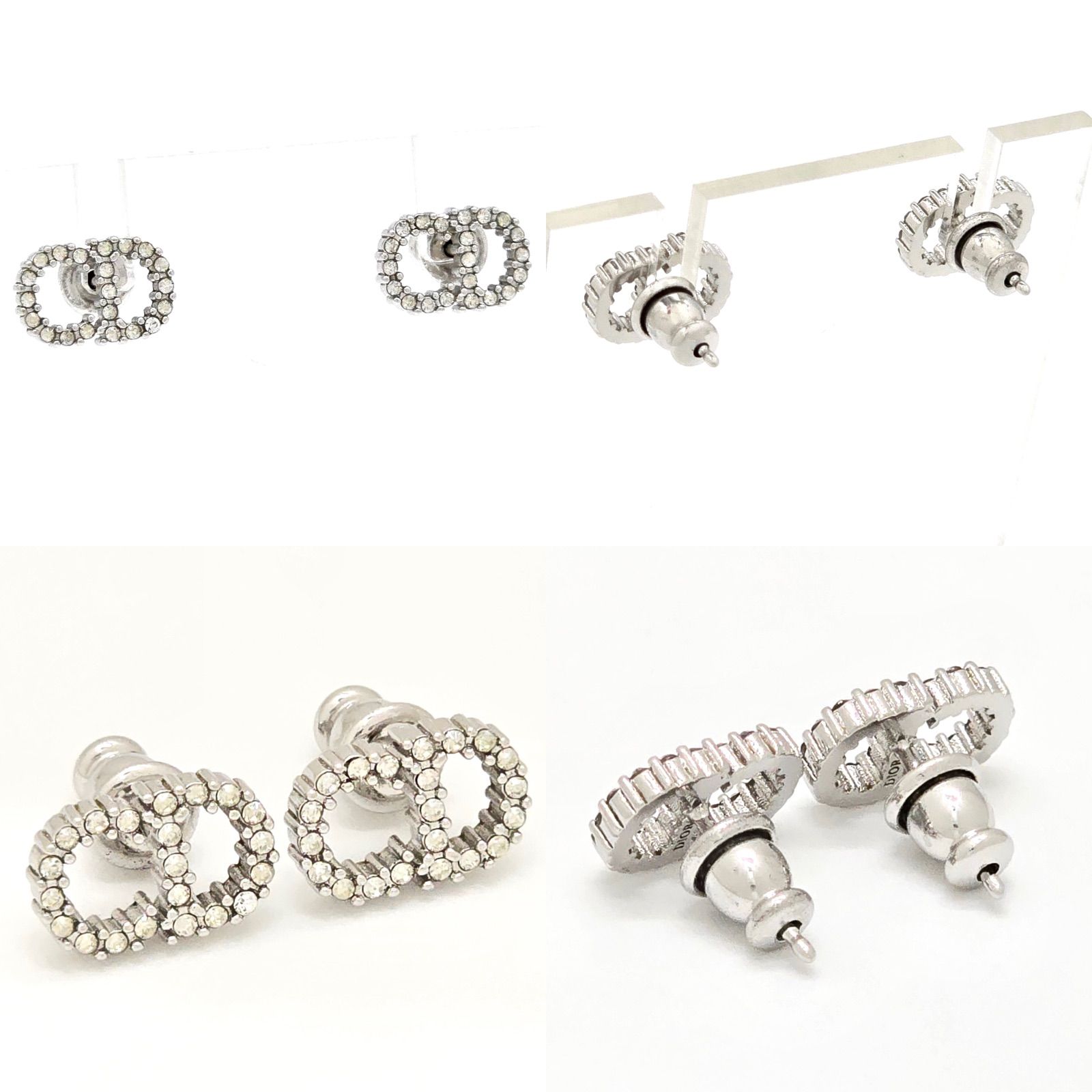 ディオール　クレール ディーリュヌ CDロゴ　両耳 ピアス シルバー　星　刻印 ディオール クレール ディーリュヌ CDロゴ 両耳 ピアス シルバー 星