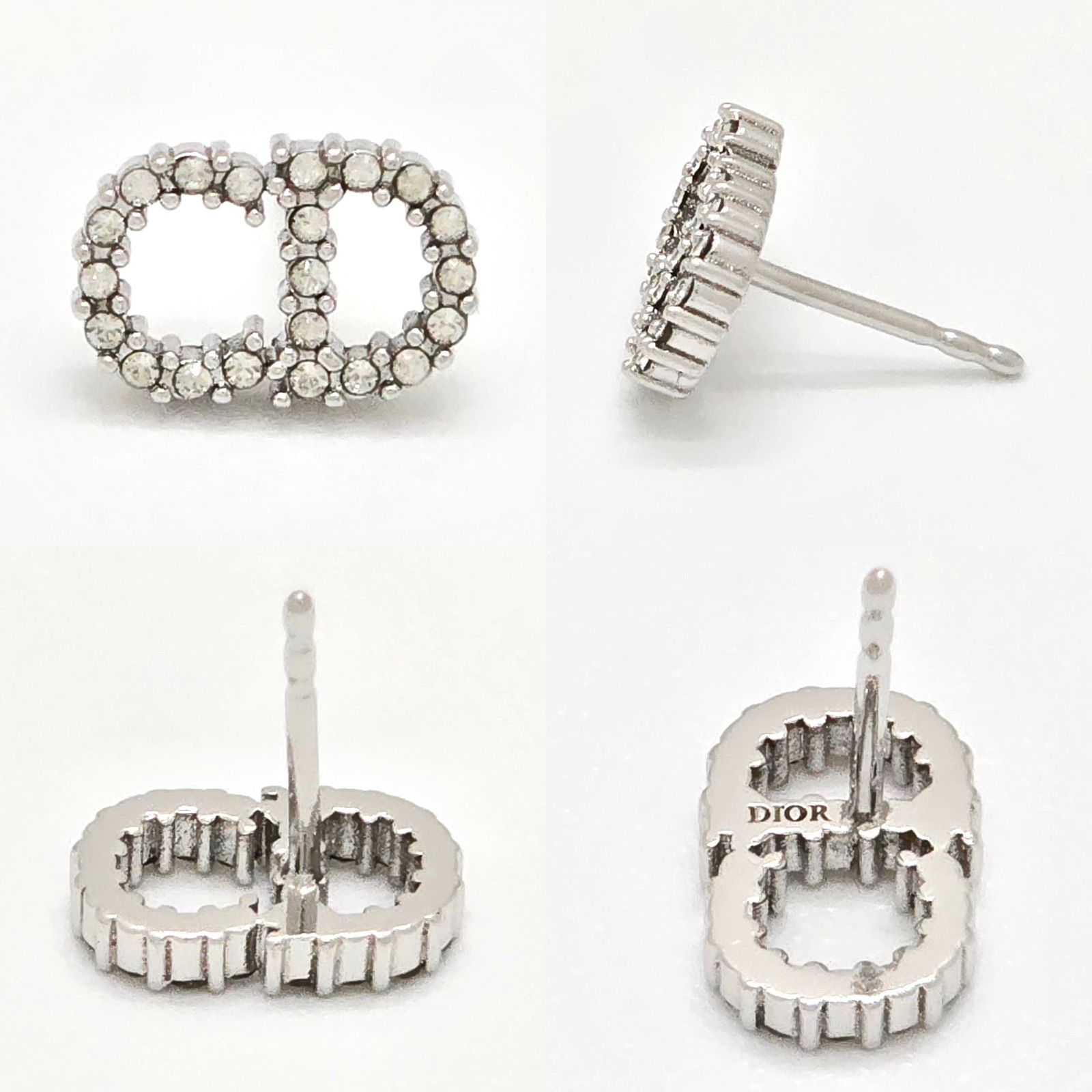 ディオール　クレール ディー リュヌ ピアス　CDロゴ　ラインストーン　両耳用 ディオール クレール ディー リュヌ ピアス CDロゴ ラインストーン 両