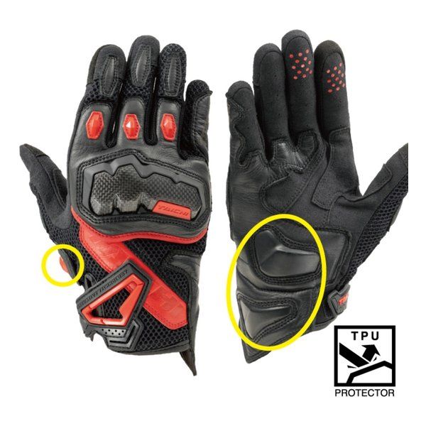  RS-Taichi アールエスタイチ WRX PRO エアーグローブ ブラック レッド S サイズ 2588469 グローブ バイクウェア 装備