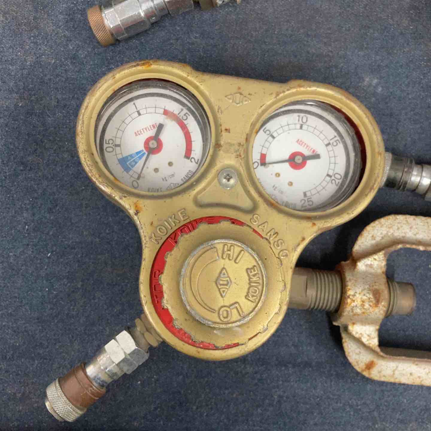 現状品 小物 プレッシャーゲージ レギュレーター 酸素調整器 アセチレン調整器 圧力計 小池酸素工業 等 動作未 八潮店