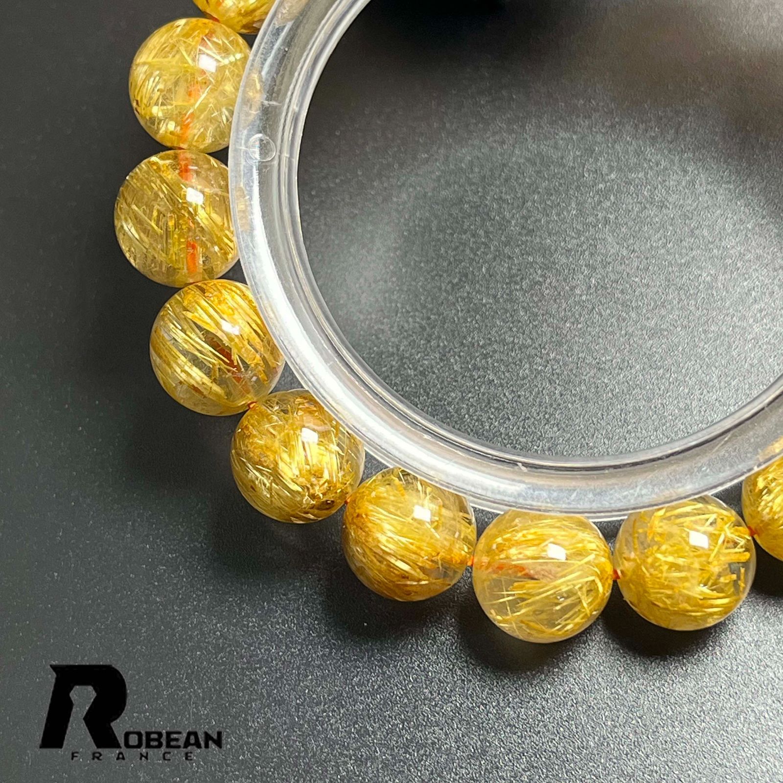  絶賛 EU製 定価32万円 ROBEAN ! 満針ルチルクォーツ ブレスレット パワーストーン 天然石 金運 お守り プレゼント 10 9 11 3 mm ブレスレット アクセサリー