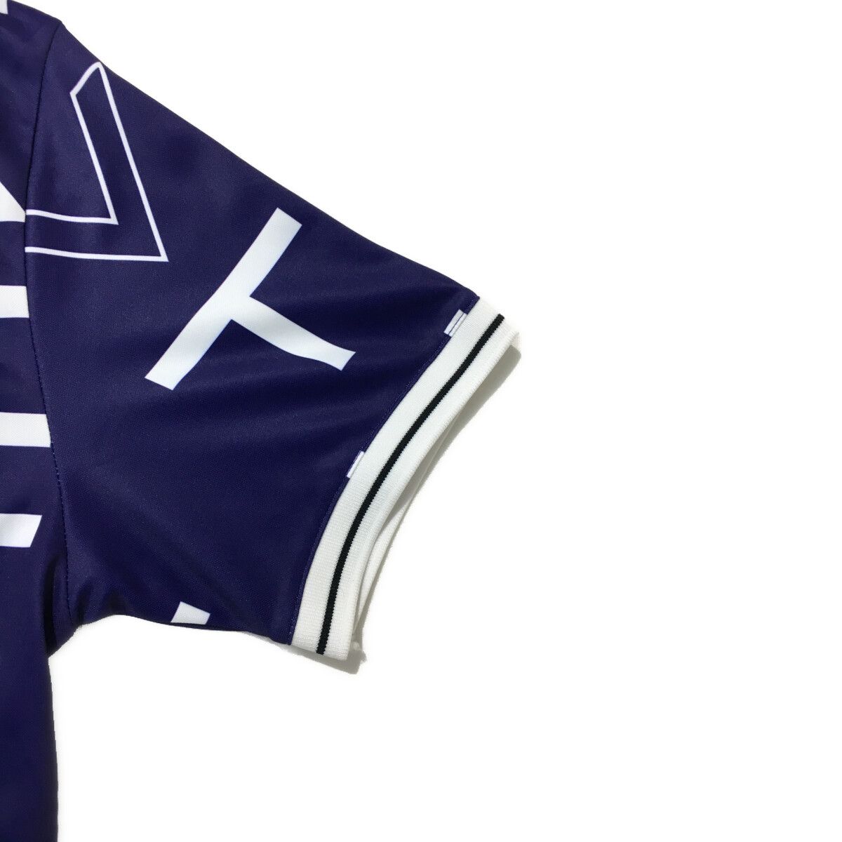 メンズ ヴィ・トゥエルヴ V12 半袖ポロシャツ L 紺 ネイビー ロゴ総柄