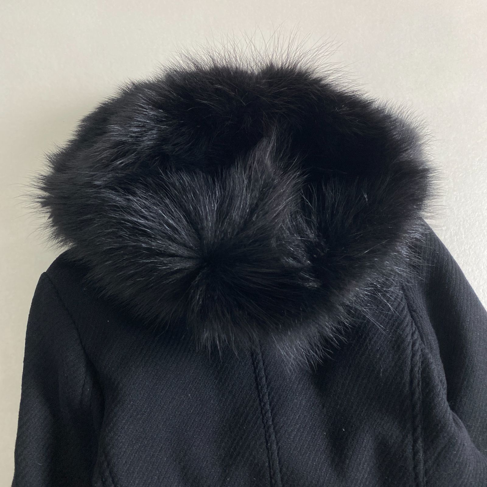 ☆PRADA Sportプラダアライグマファーフード付コートブラック40