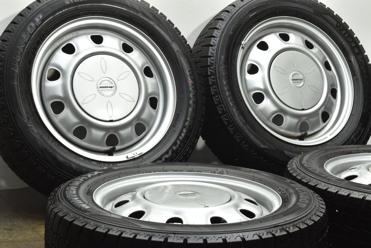 バリ溝 SCHWARZ MV 15 in 5 J 37 PCD 100 114 3 ダンロップ ウィンターマックス WM 02 185 65 R アクア フィールダー フィット 可