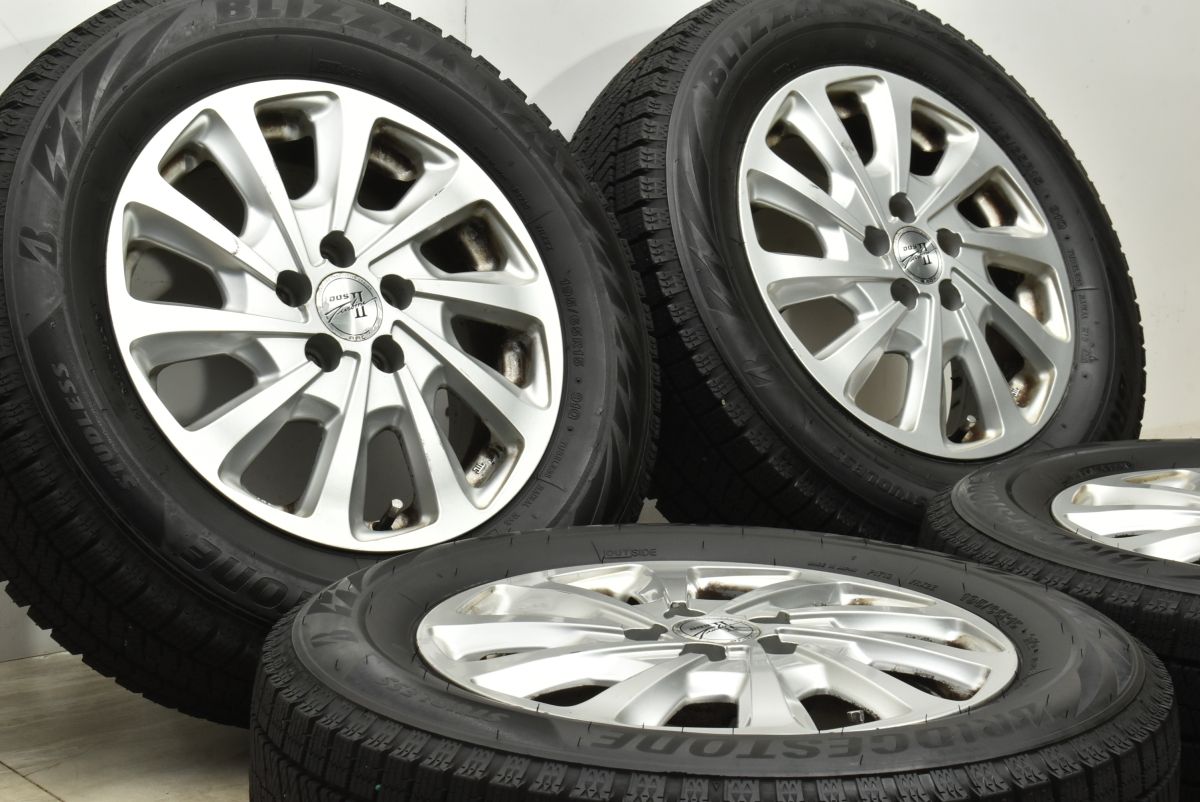 バリ溝 DOS 15 in 6 J 45 PCD 100 ブリヂストン ブリザック VRX 2 195 65 R プリウス カローラツーリング スポーツ インプレッサ 可