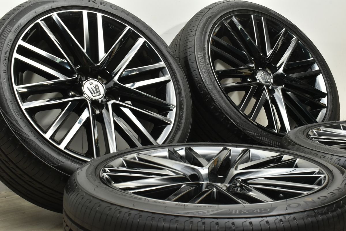 ブラックスパッタリング トヨタ 210 クラウンアスリート 18 in 8 J 40 114 3 ブリヂストン レグノ GR XII 225 45 R 200 180